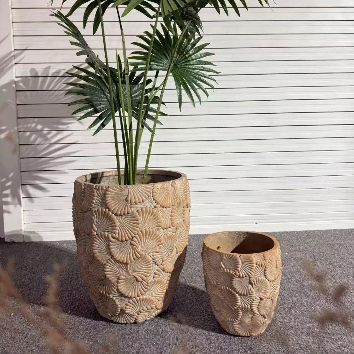 Petals Cement Flower Pot (Indoor/Outdoor)