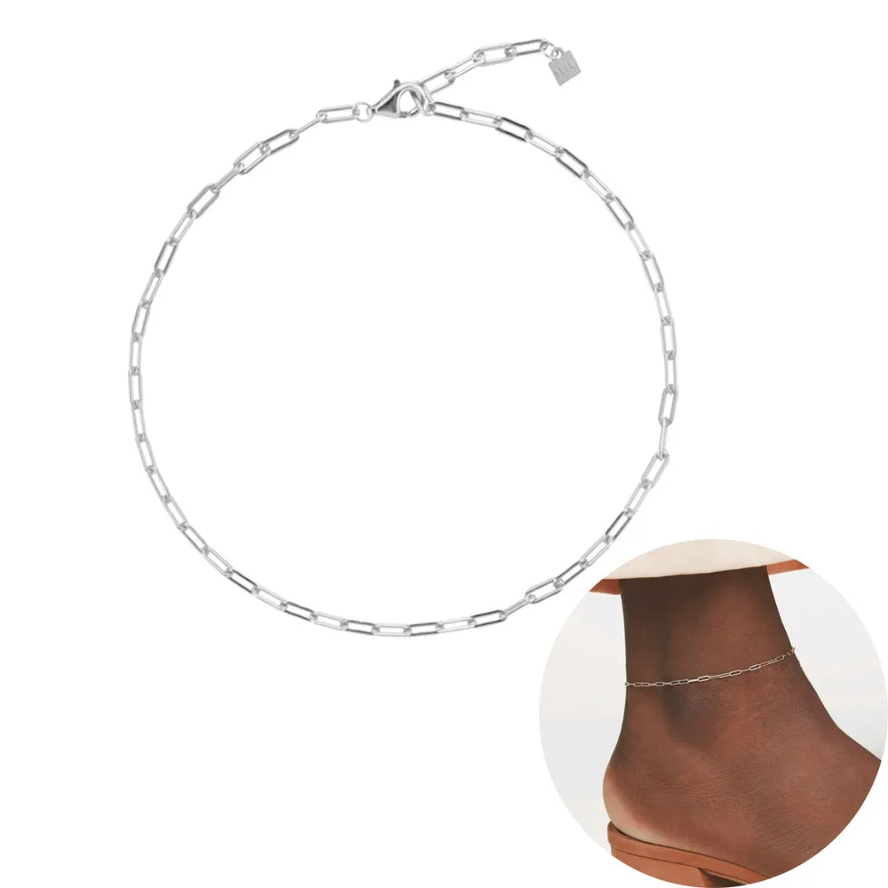 Sterling Silver & Gold-plated Anklets (6 options)
