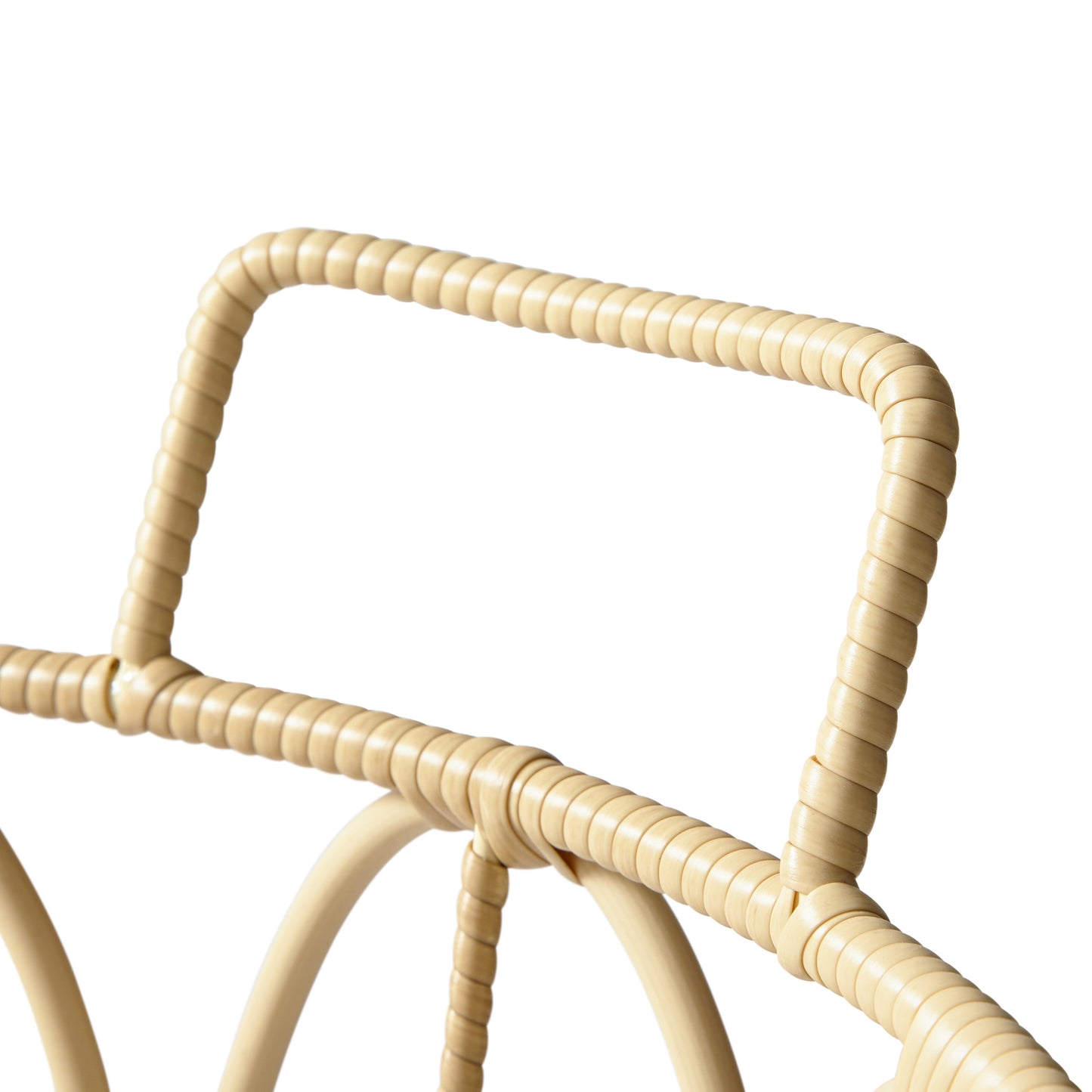 Medium Poly Rattan Open Weave Storage Basket with Handles, 2-Piece Set