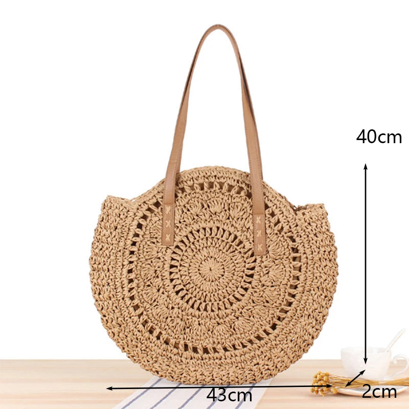 Straw Beach Bag (various options)