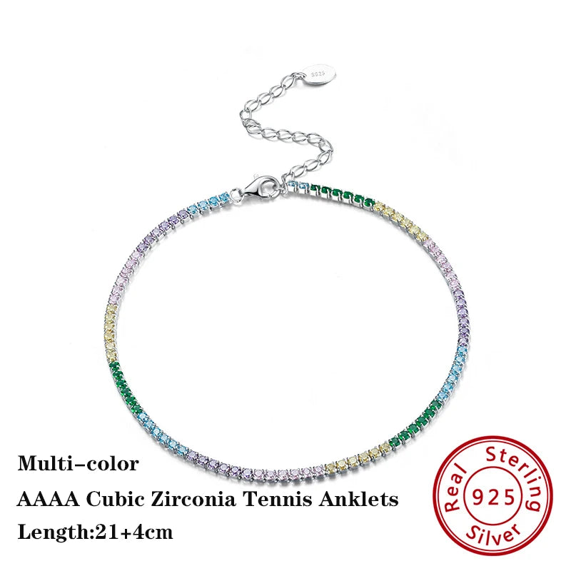 14K Gold Plated Sterling Silver Anklets (22 style options)