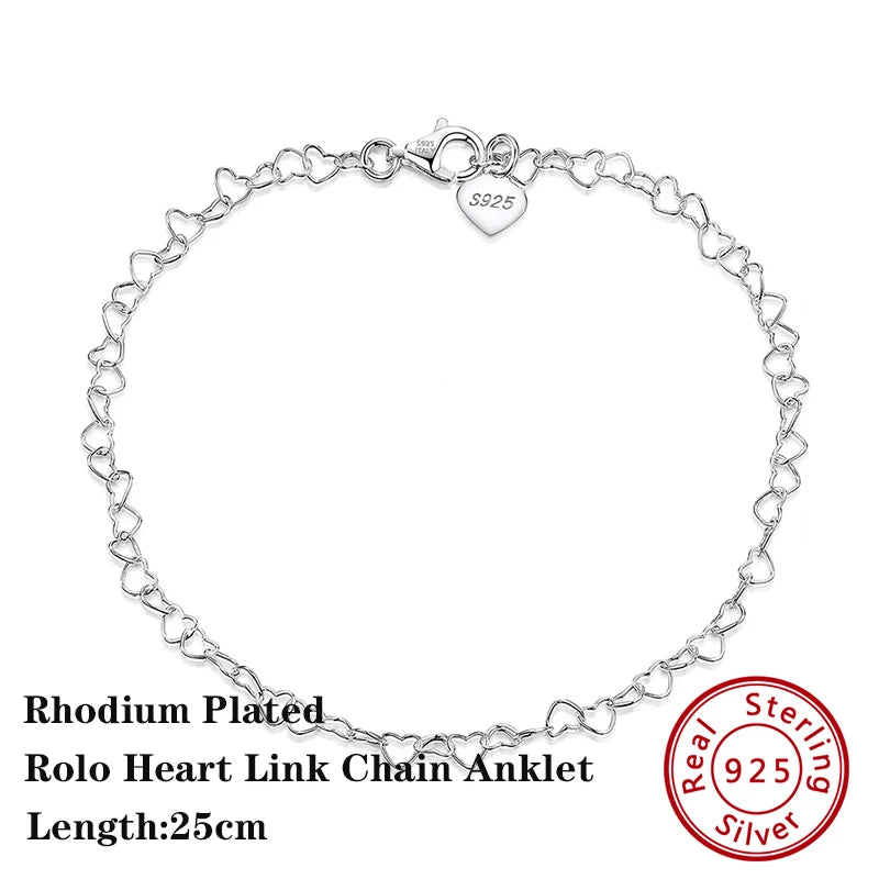 14K Gold Plated Sterling Silver Anklets (22 style options)