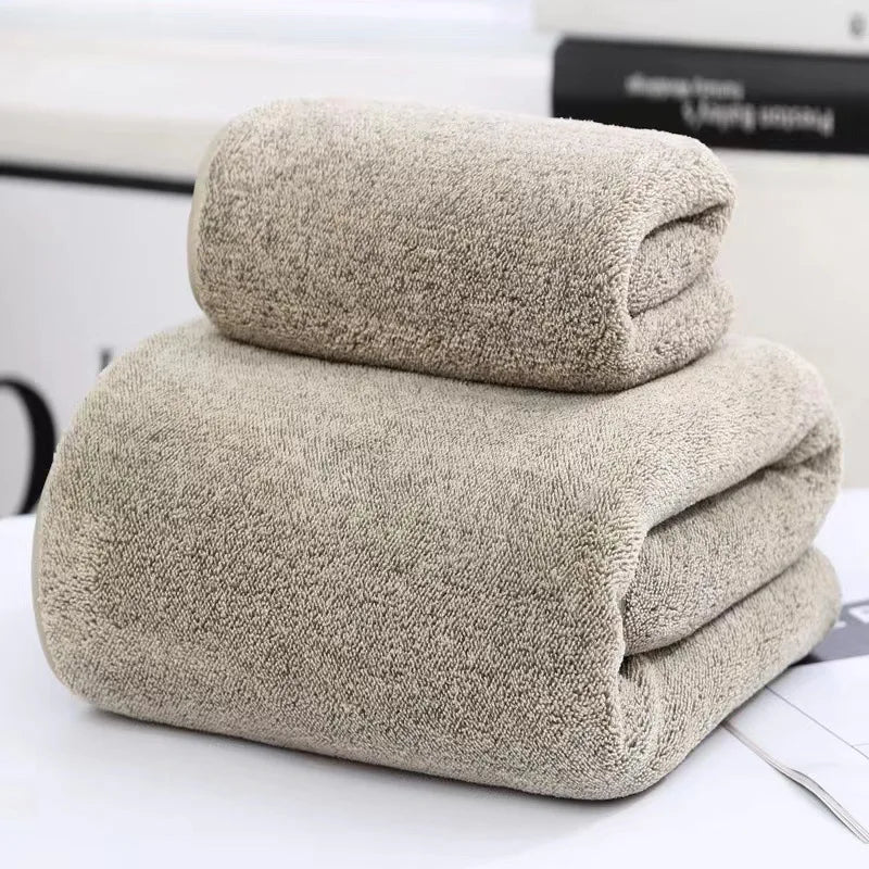 Microfiber Striped Towel Set (1 bath towel & 1 hand towel)