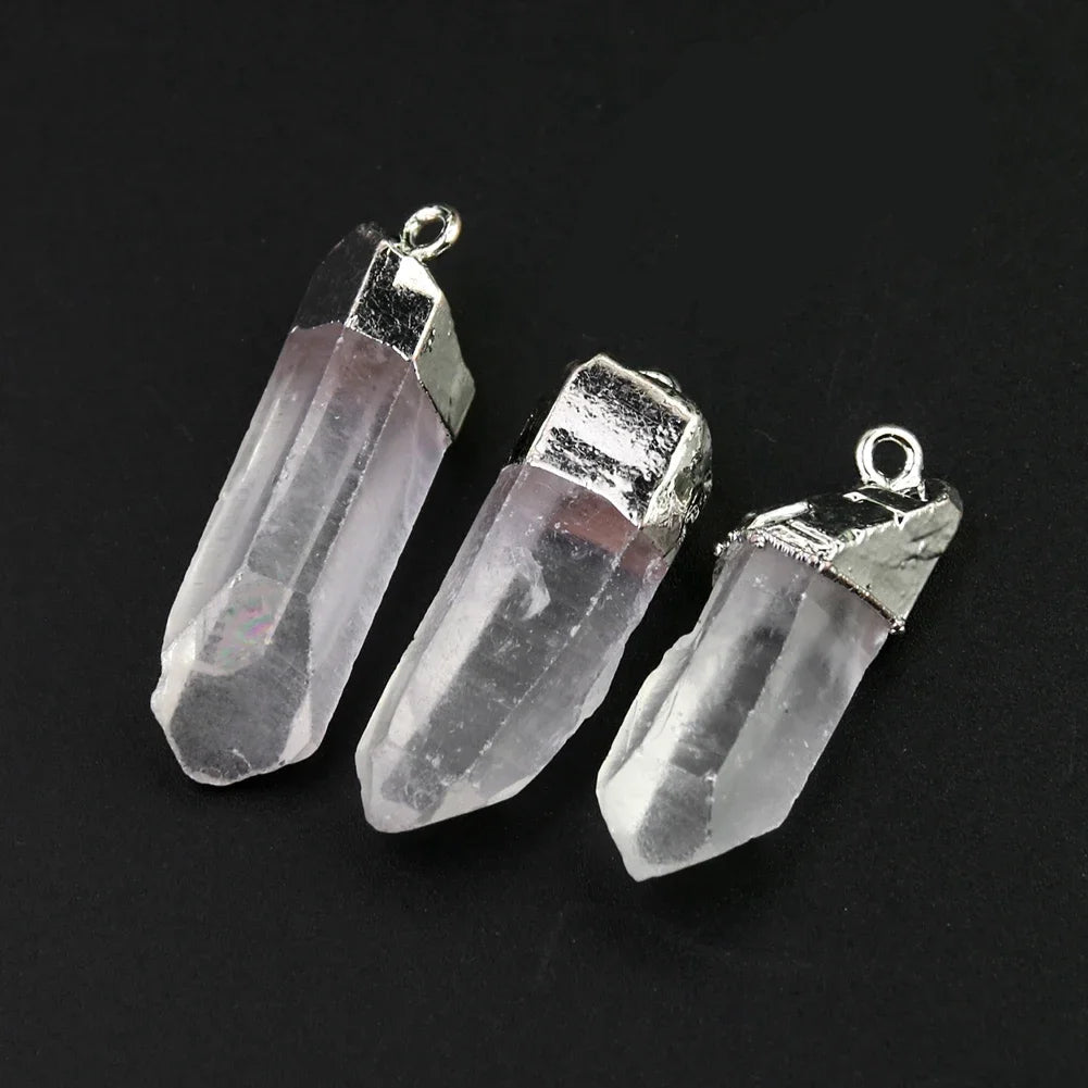 Natural Crystal Druzy Irregular Shape Pendant (1 piece, 44-60mm)