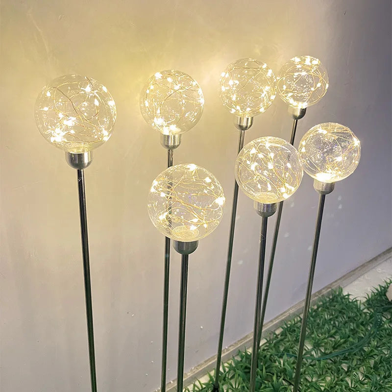 Copper Wire Transparent Ball Outdoor LED Solar Light