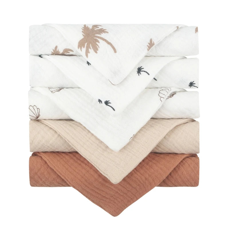 Muslin Wash Cloths for Babies (5 pieces)