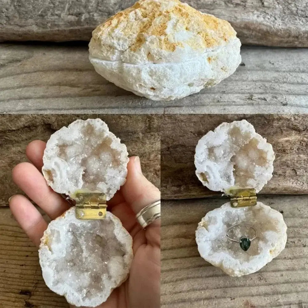 Natural Agate Ring Box