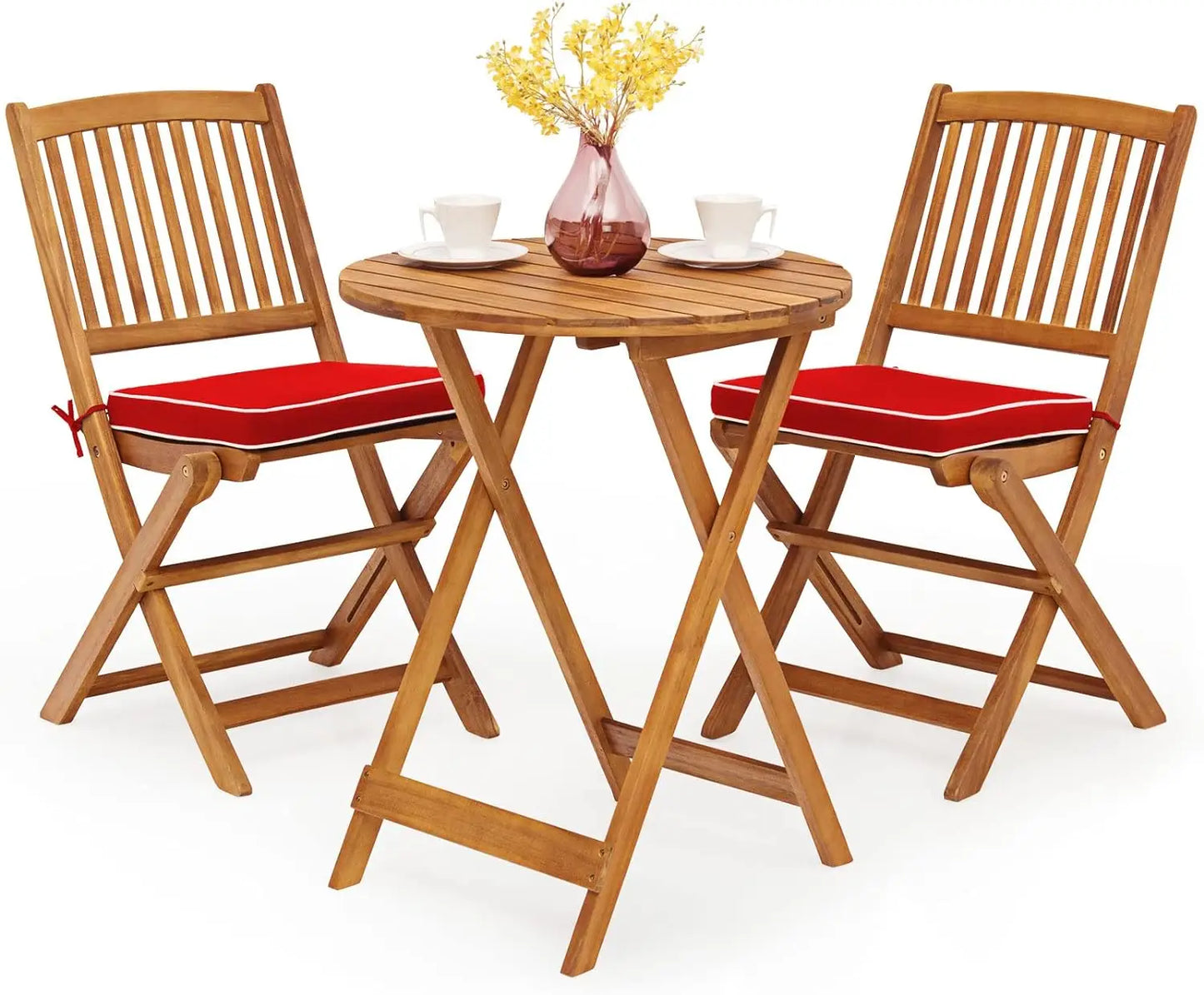 Acacia Wood Folding Bistro Set