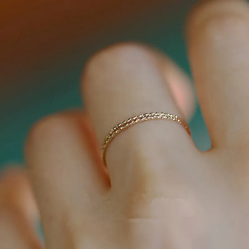 14k Gold plated Sterling Silver Stackable Rings