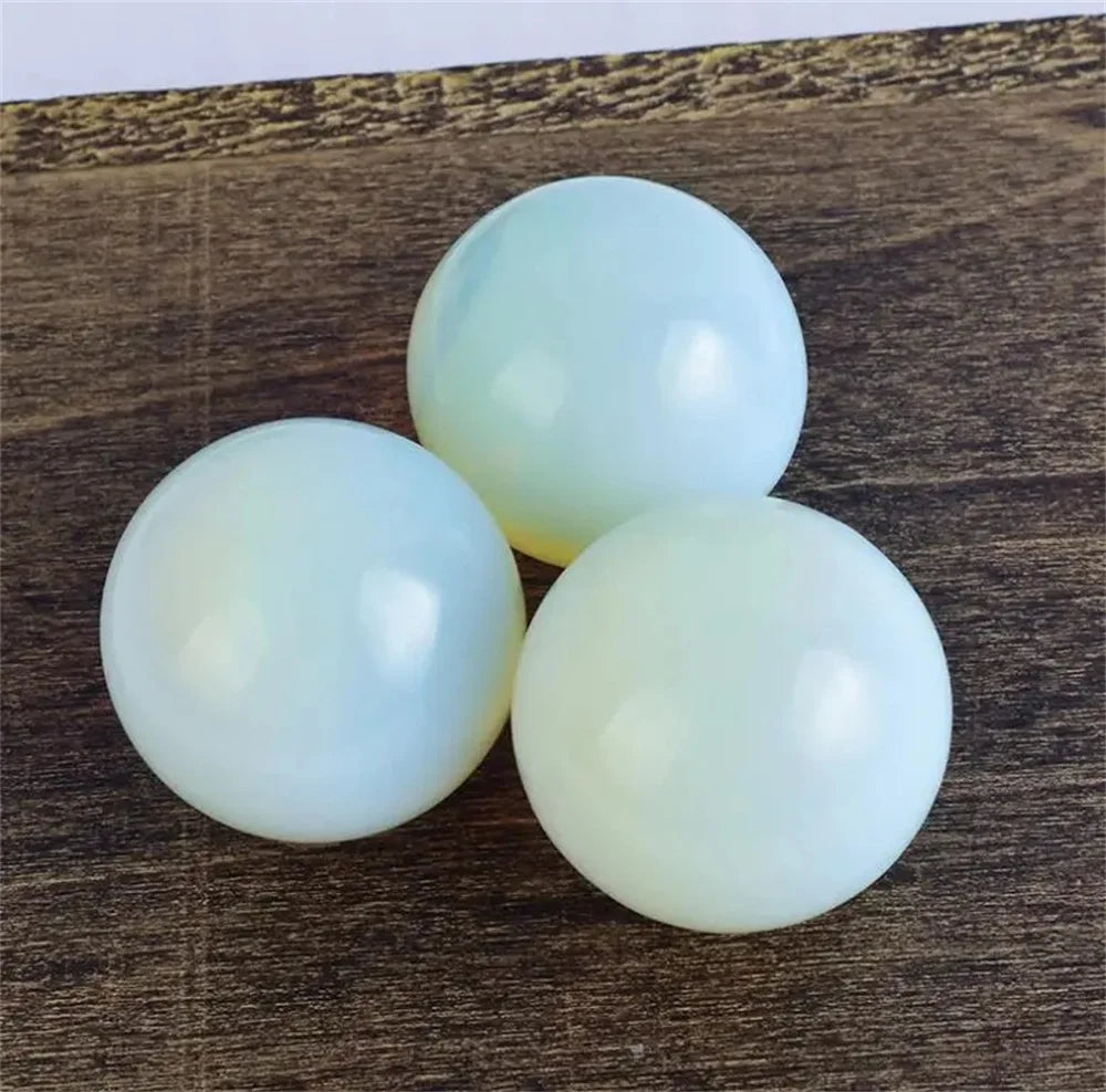 Natural White Opal Crystal Sphere