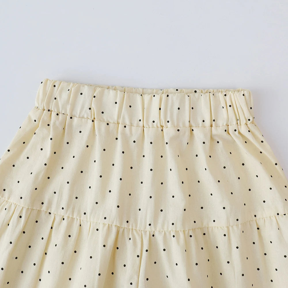 Polka Dot Top & Wide Leg Pants Set