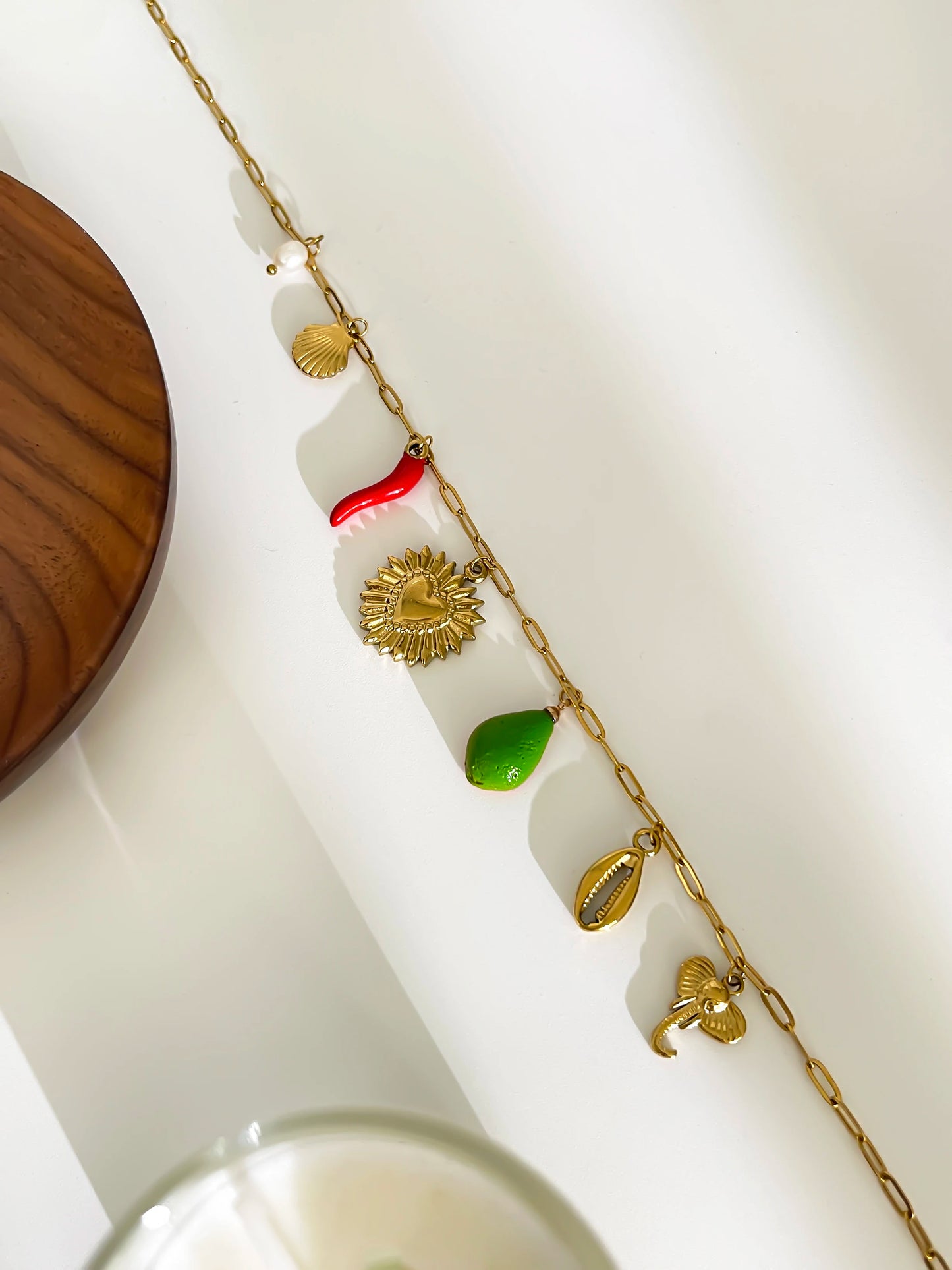 Charm Necklace (18K Gold Plated Stainless Steel)