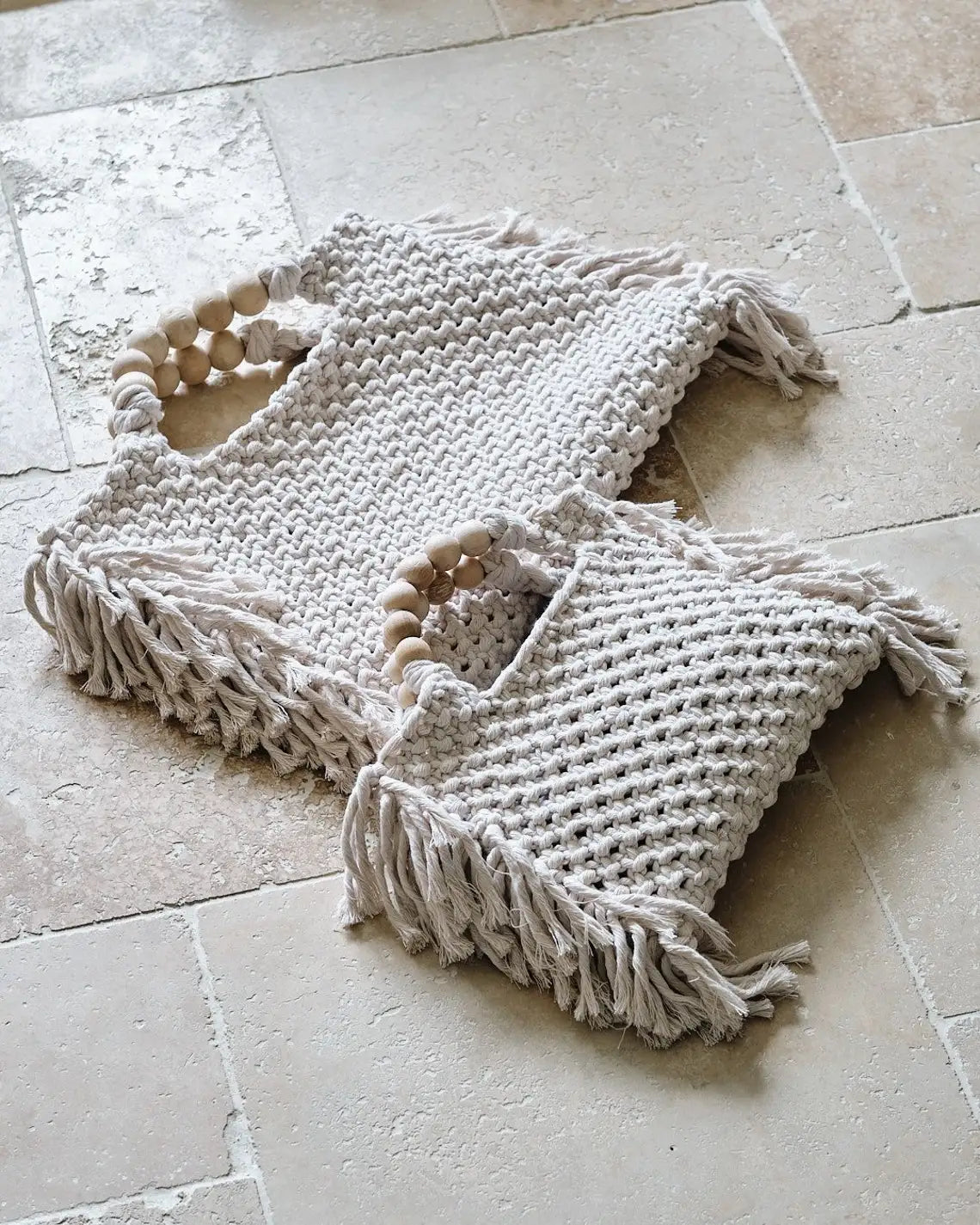 Crochet Boho Fringe Beach Bag