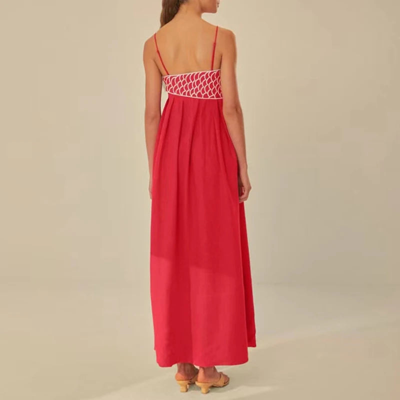 Fish Maxi Dress (Black, Blue or Red)