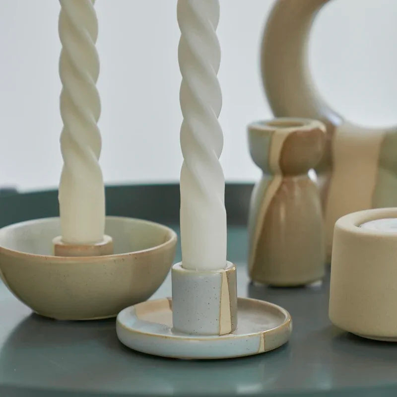 Ceramic Taper Candlestick Holder