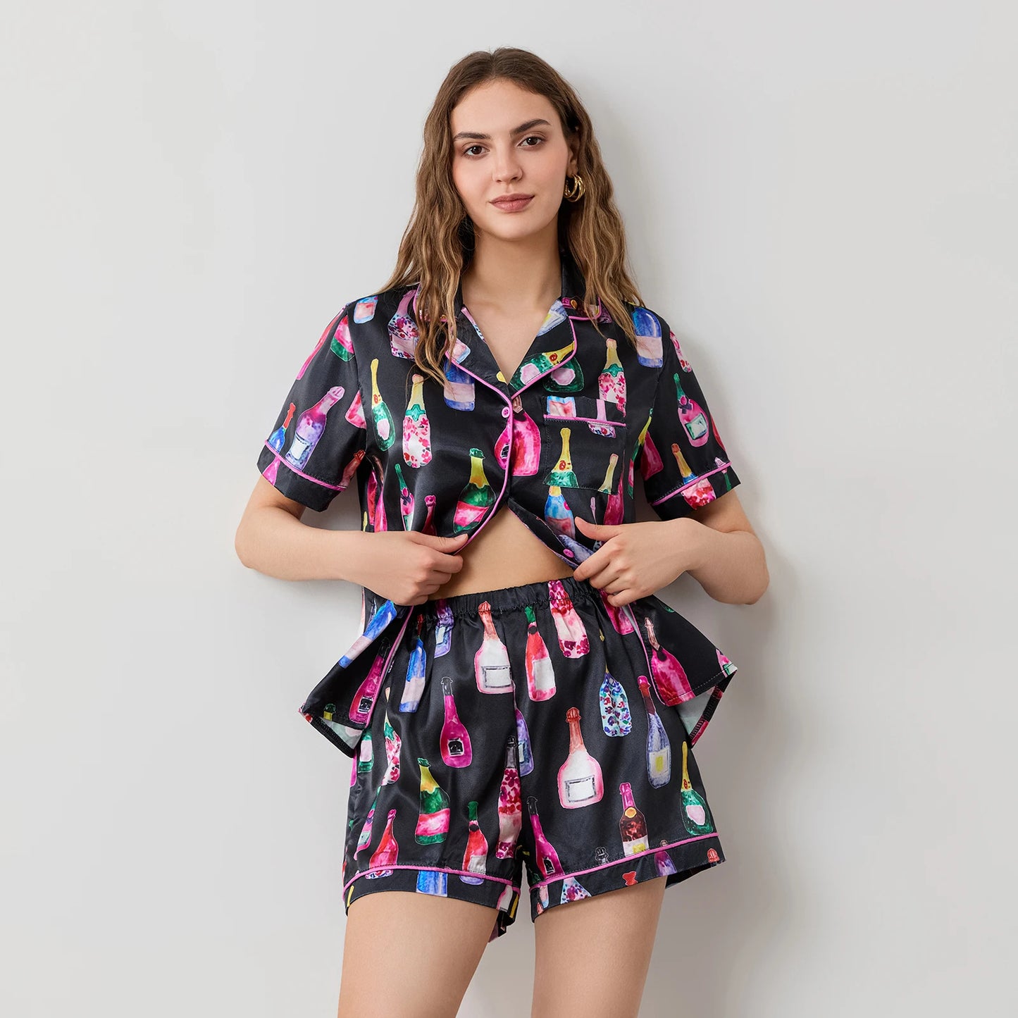 Champagne Lounge Set (Shirt & Shorts)