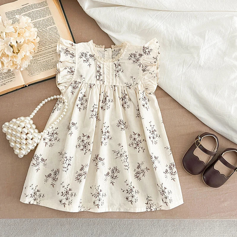 Baby Girls Dress with Ruffled Sleeves (3 colors)