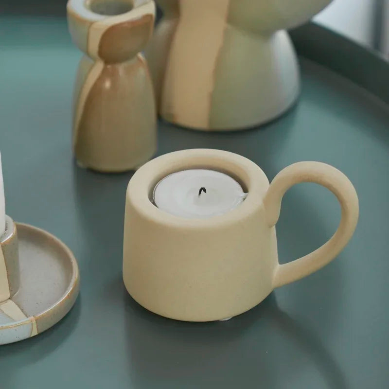 Ceramic Taper Candlestick Holder