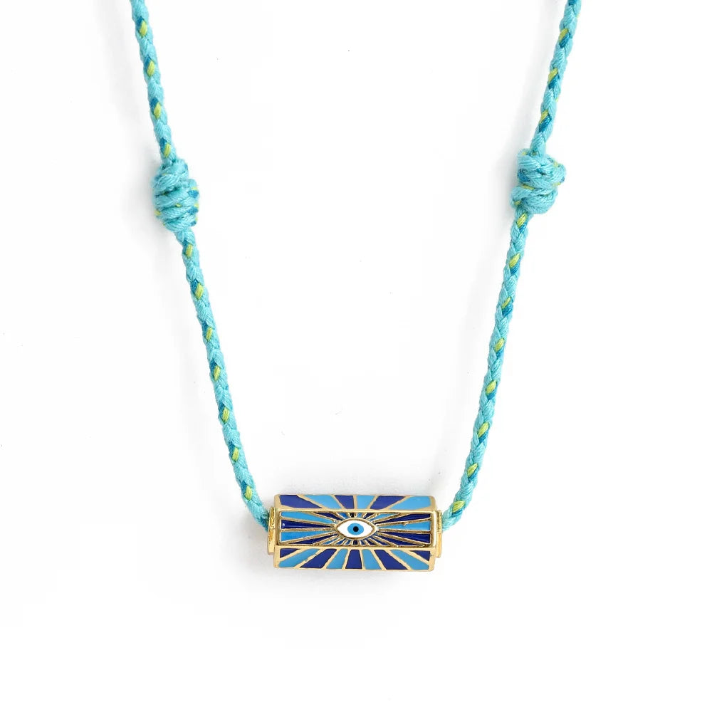 Evil Eye Handmade Braided Necklace