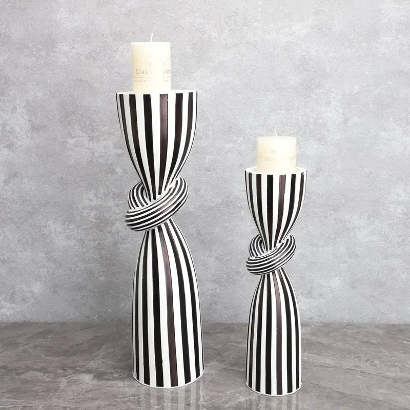 Striped Knot Single Candle Holder