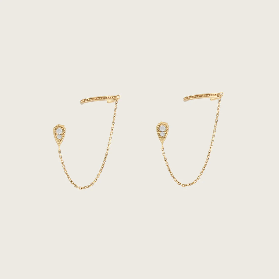 Gold-plated Chain & Stud Earrings (various styles)
