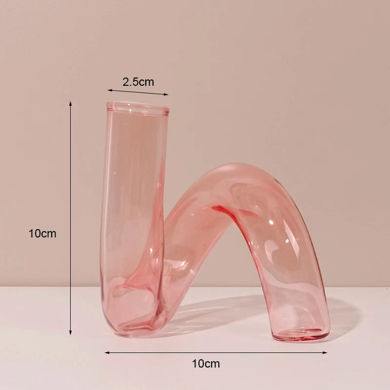 Glass Candle Holders (Teal, Clear, Pink)