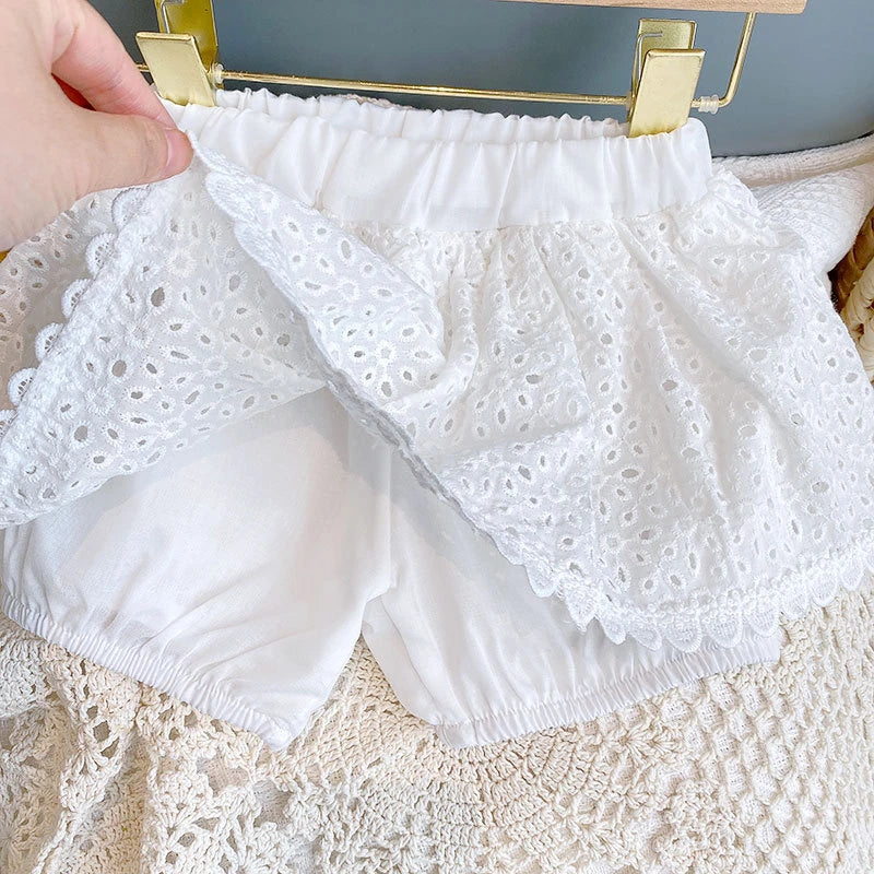 Girl's Lace Top & Skort Set