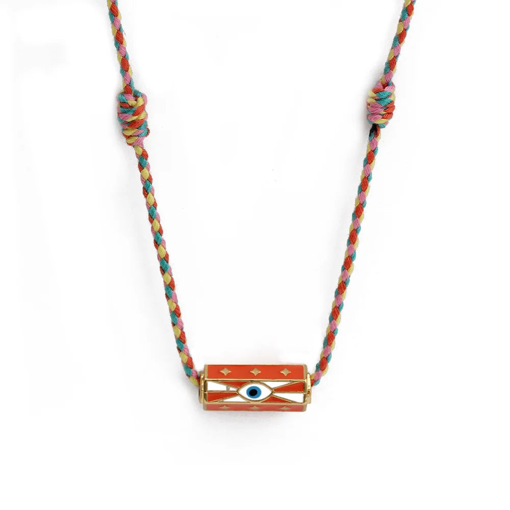 Evil Eye Handmade Braided Necklace
