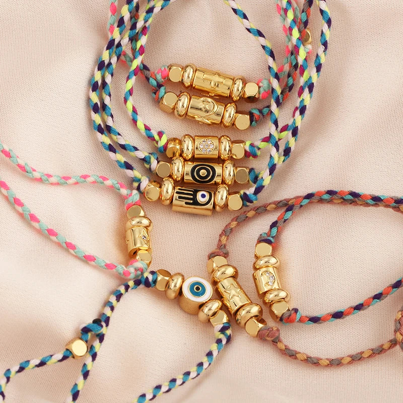 Cotton Cord Evil Eye Bracelet