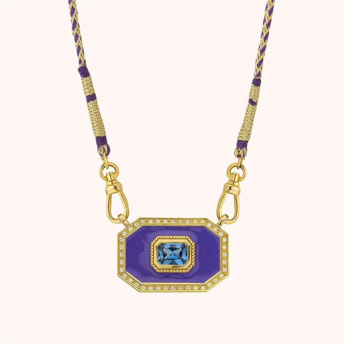 Tarot Cards Inlaid Gem Necklace