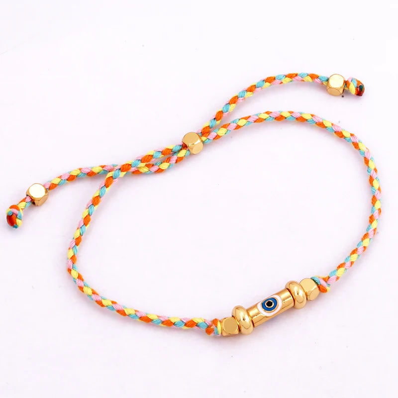 Cotton Cord Evil Eye Bracelet
