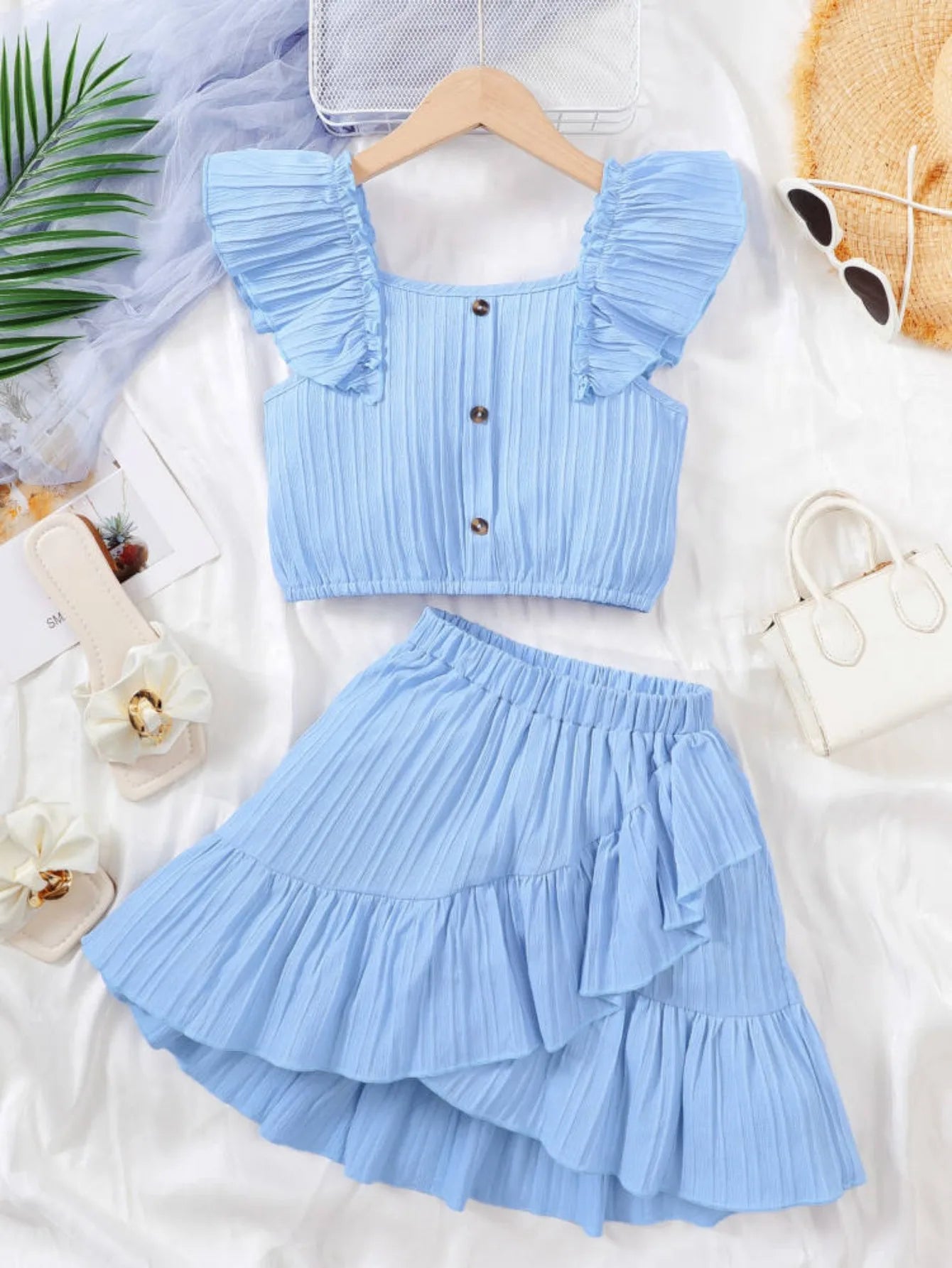 Girl's Top & Skirt Set