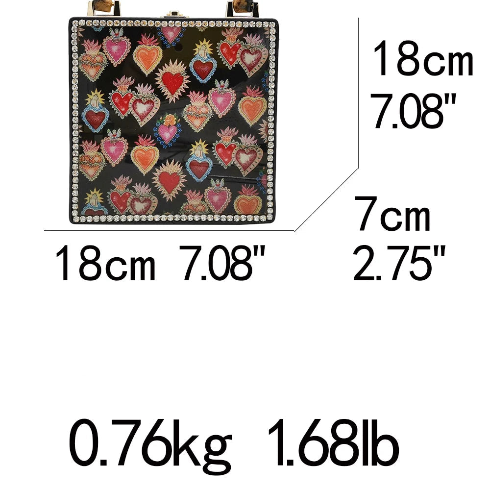 Heart Bamboo Handle Handbags