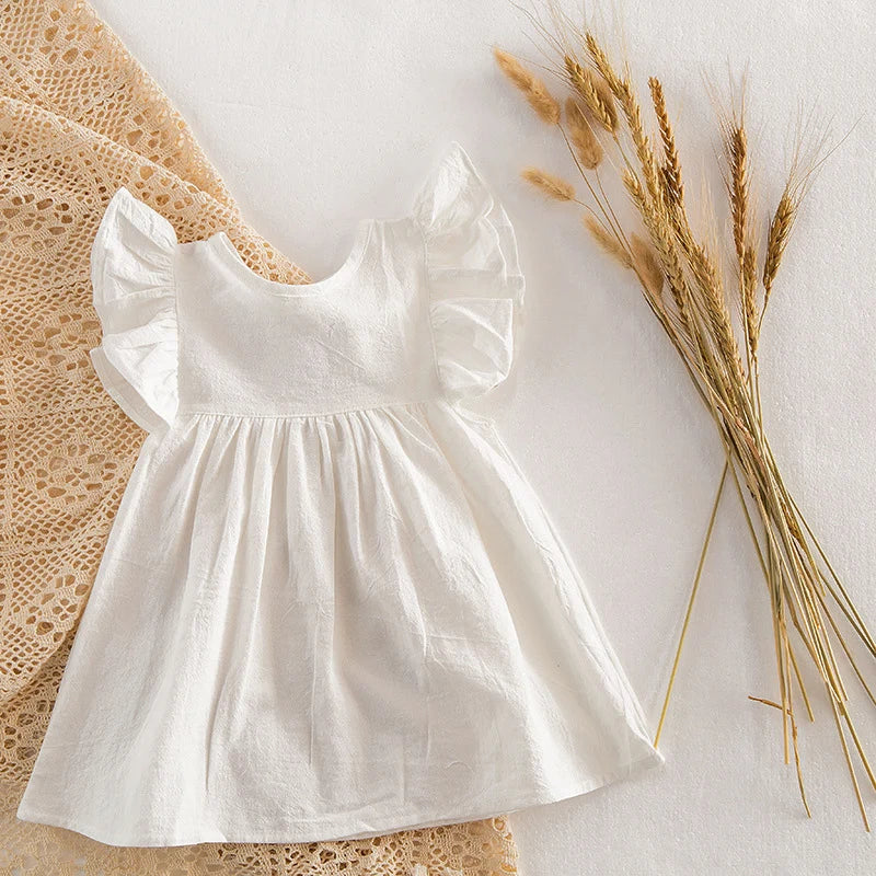 Baby Girls Dress with Ruffled Sleeves (3 colors)