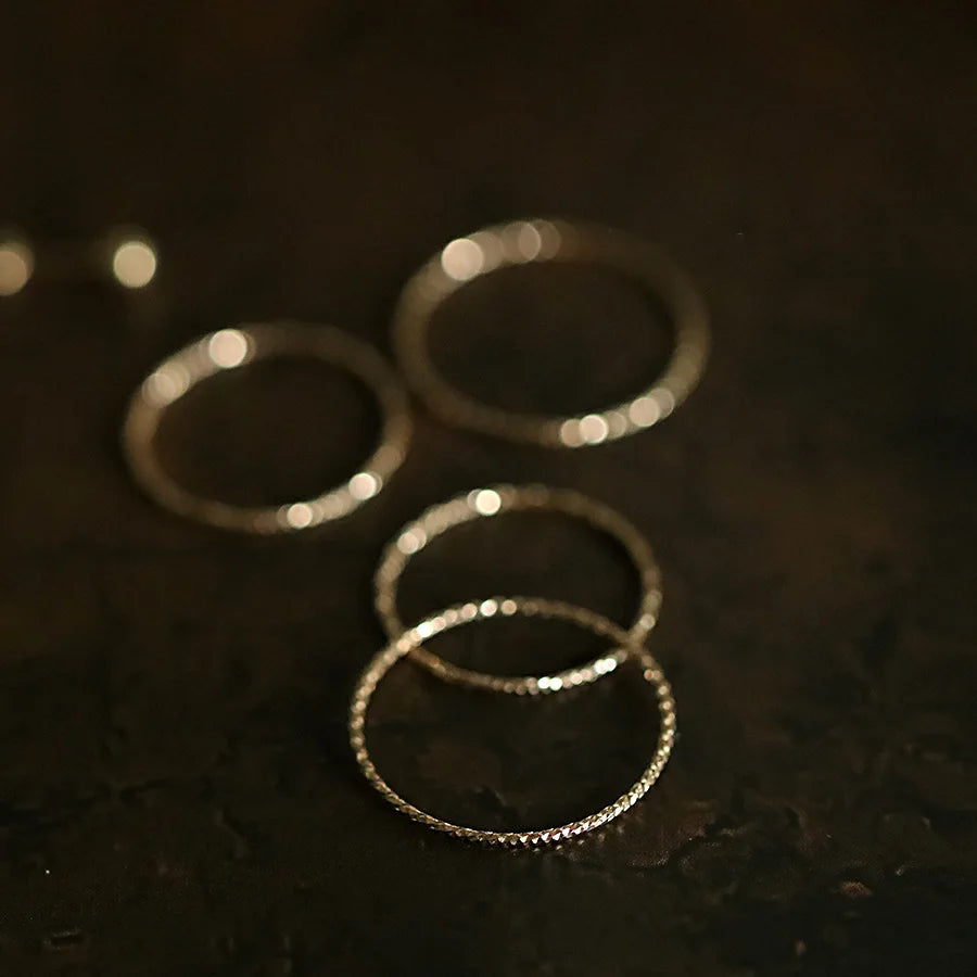 14k Gold plated Sterling Silver Stackable Rings