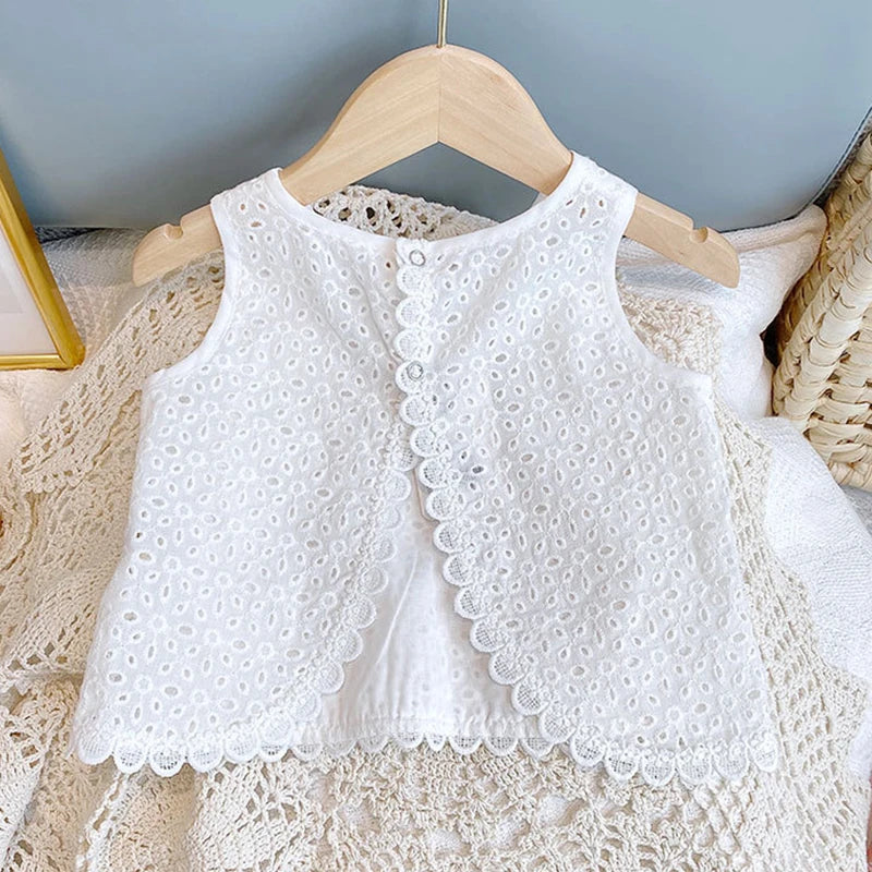Girl's Lace Top & Skort Set