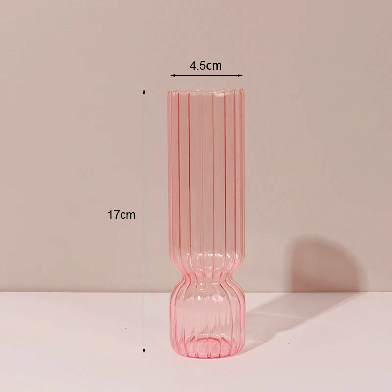 Glass Candle Holders (Teal, Clear, Pink)