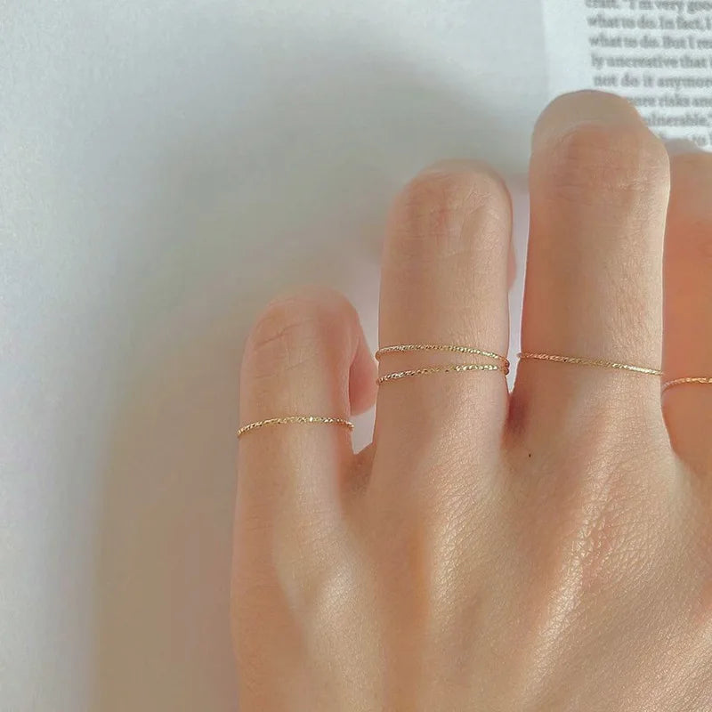 14k Gold plated Sterling Silver Stackable Rings