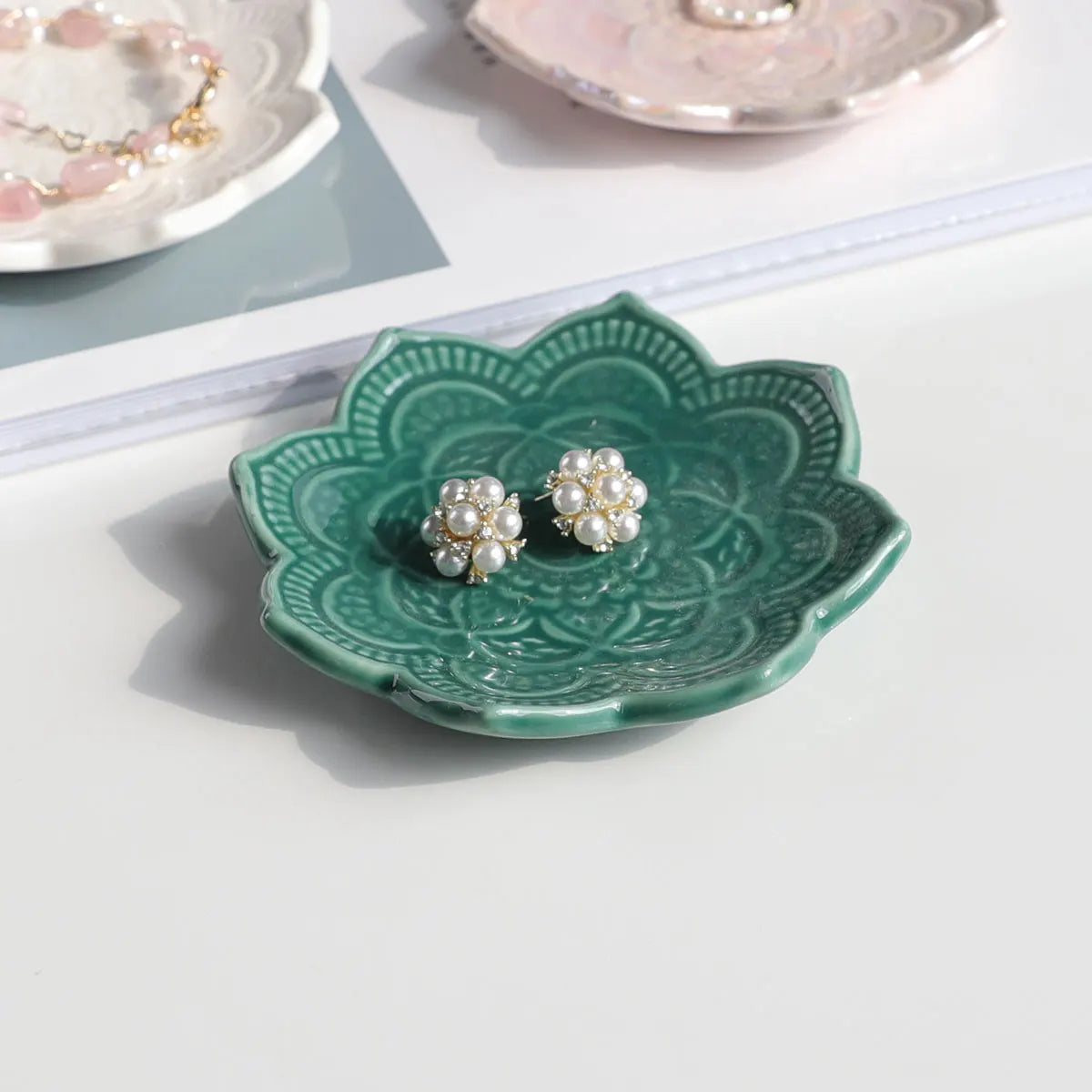 Mandala Ceramic Trinket Tray