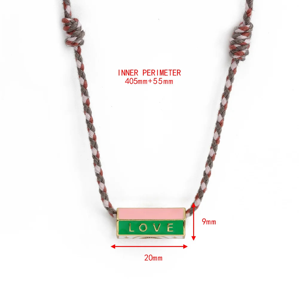 Evil Eye Handmade Braided Necklace