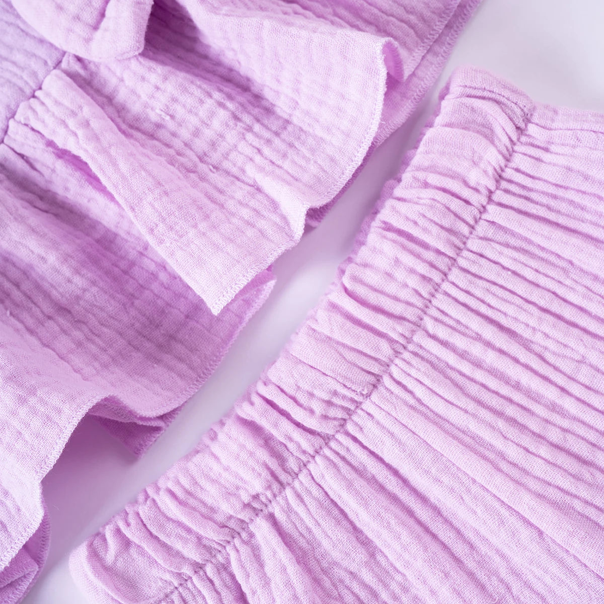 Girls Muslin Two Piece Set
