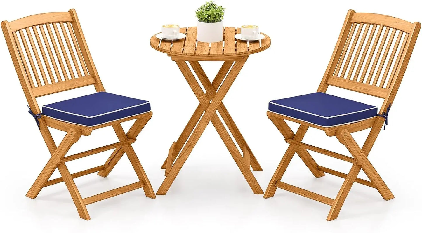 Acacia Wood Folding Bistro Set