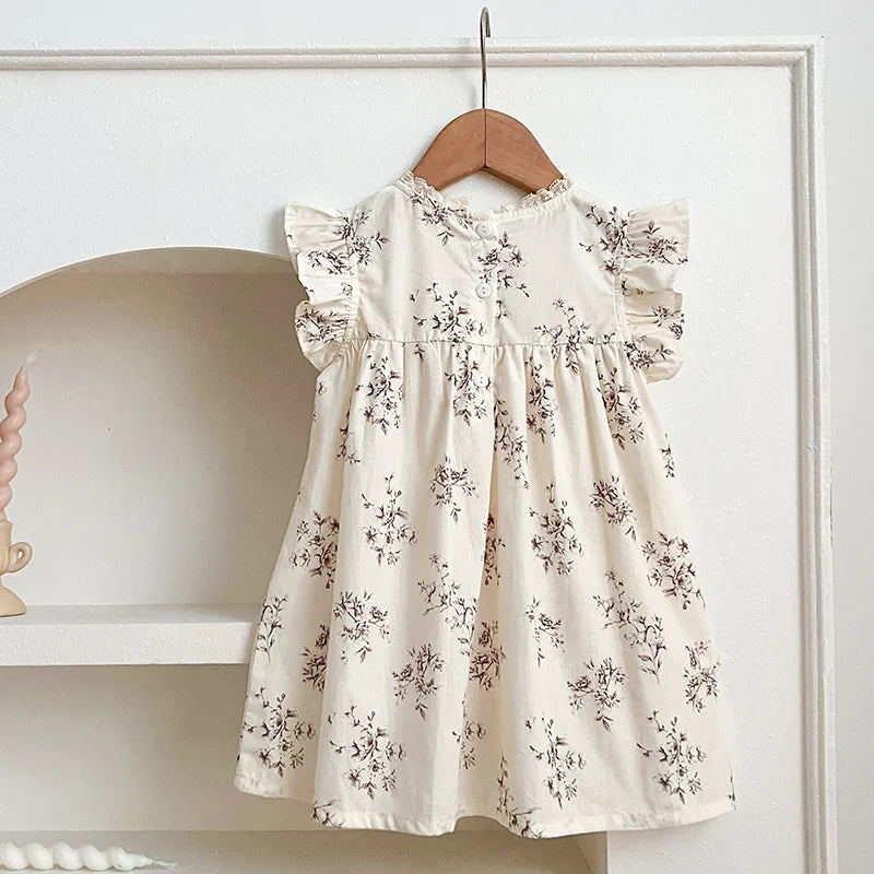 Baby Girls Dress with Ruffled Sleeves (3 colors)