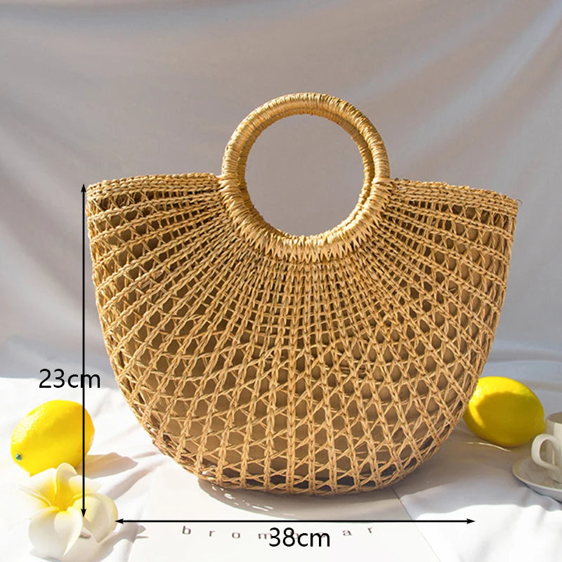 Straw Beach Bag (various options)