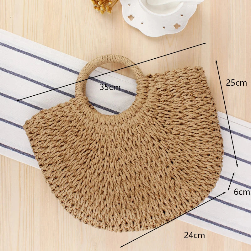 Straw Beach Bag (various options)