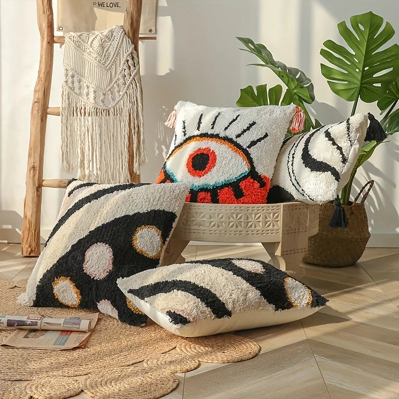Evil Eye Tassel Pillow (18X18)