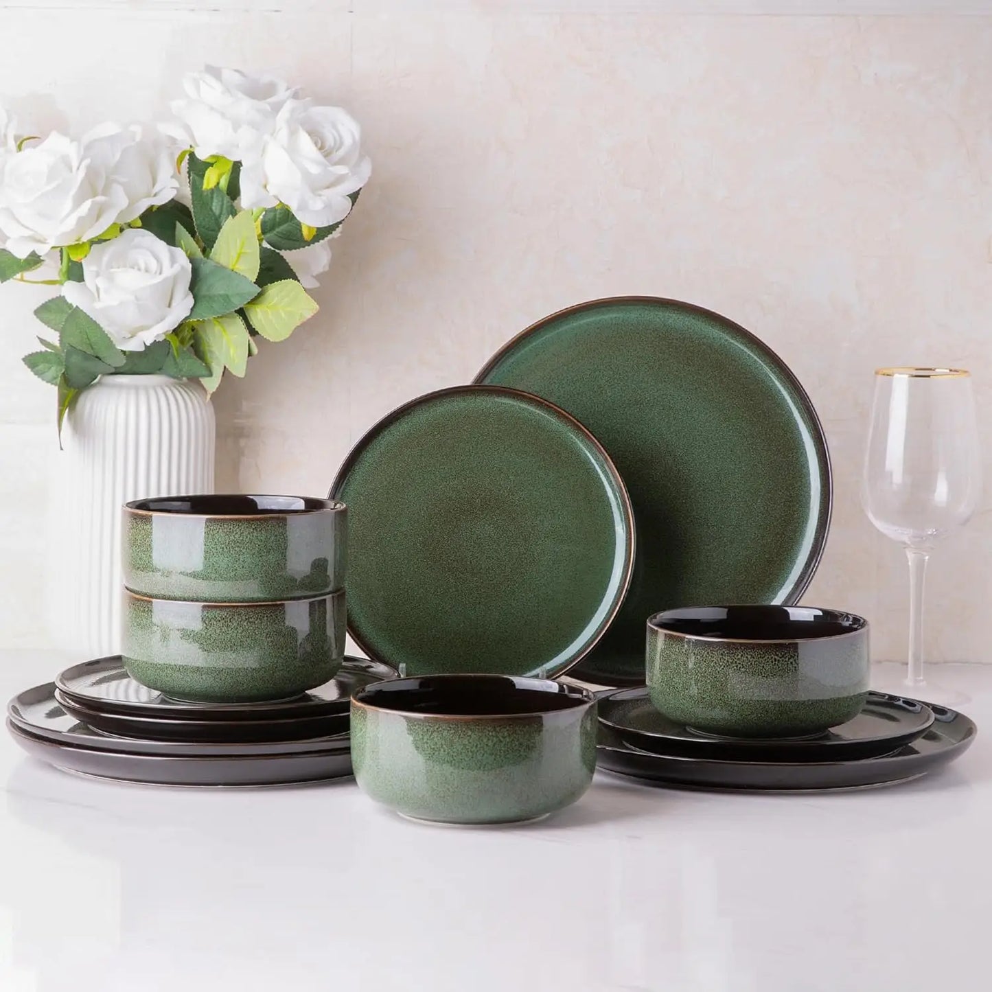 12 Piece Ceramic Dinnerware Set
