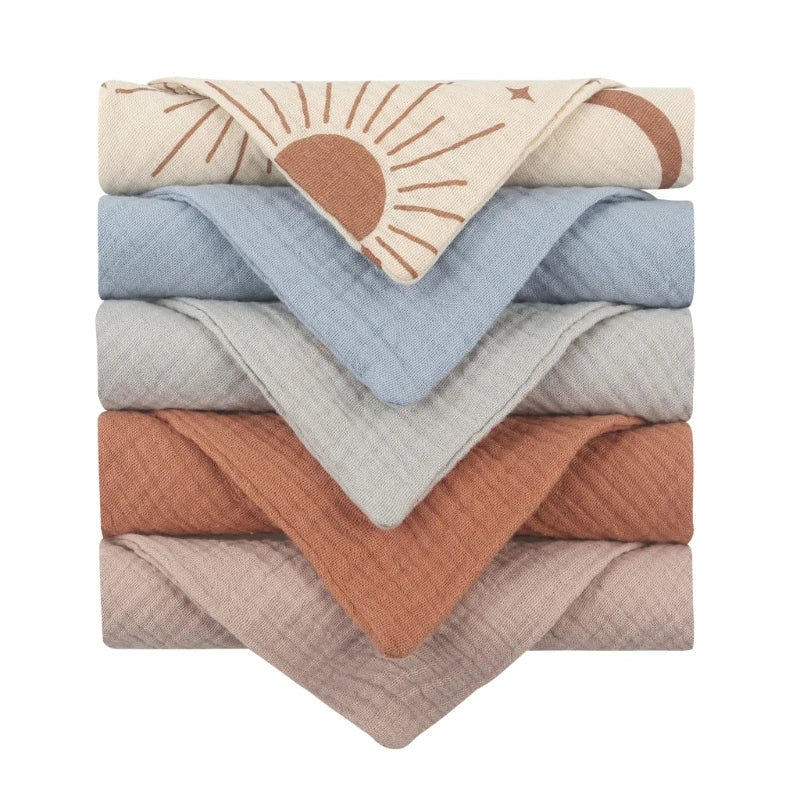 Muslin Wash Cloths for Babies (5 pieces)