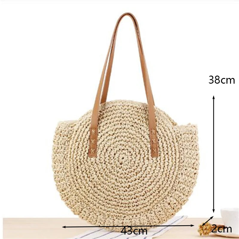 Straw Beach Bag (various options)
