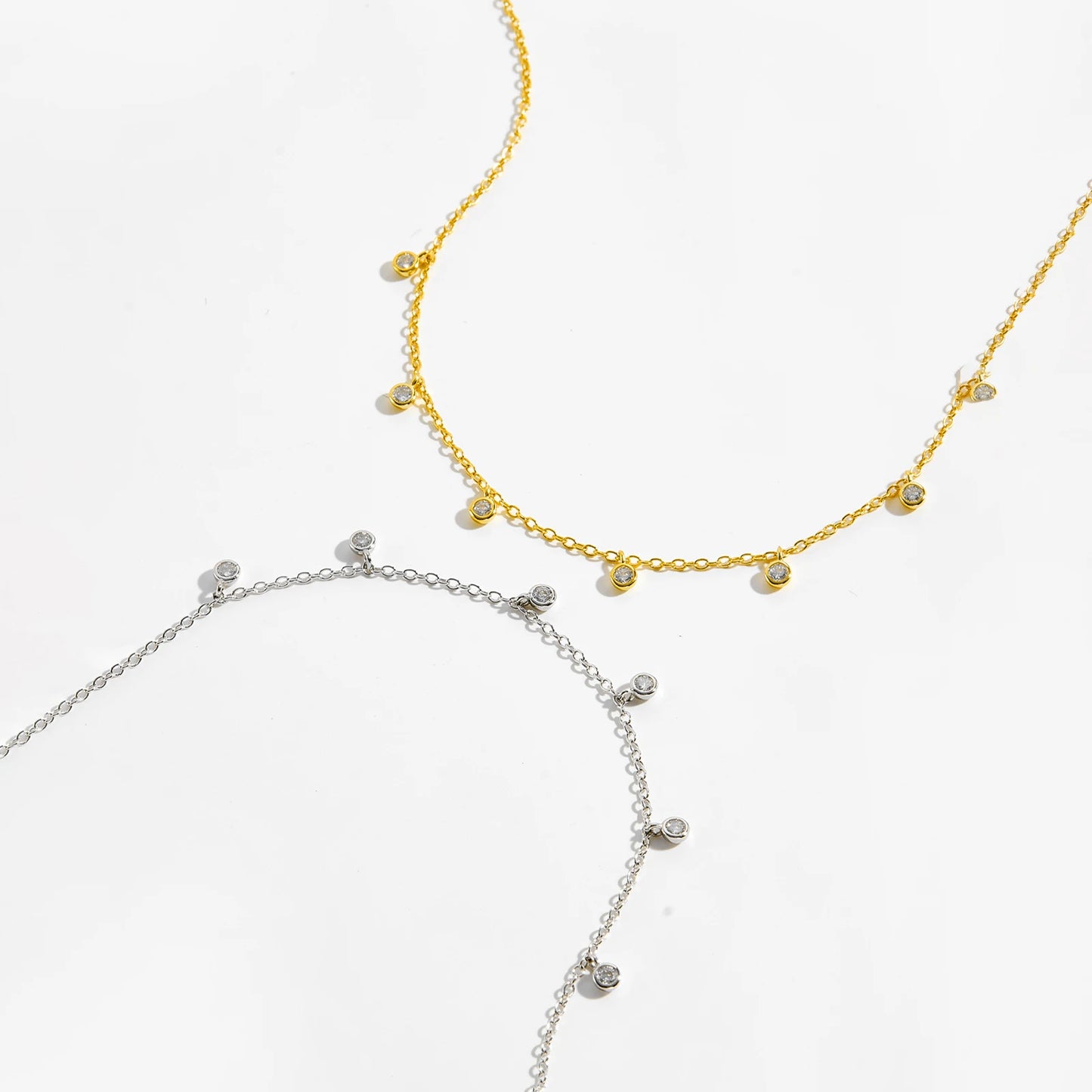Sterling Silver & Gold-plated Anklets (6 options)